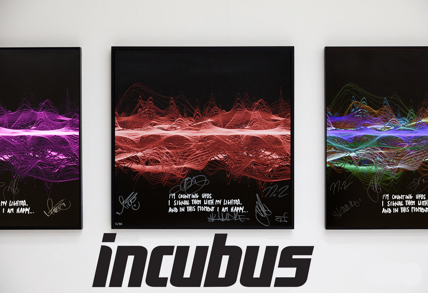 Incubus Art | Limited Edition Signed Incubus 'Drive' Sound Waves Incubus Art | Limited Edition Signed Incubus 'Drive' Sound Waves