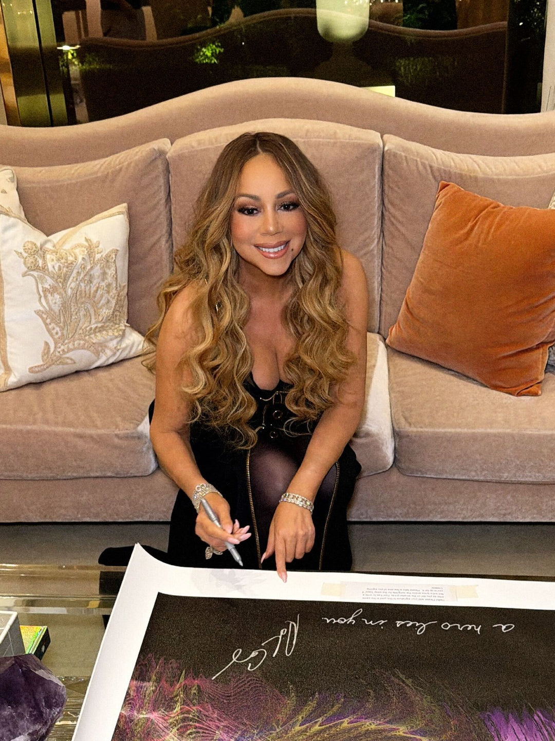 Mariah Carey サイン入り　ツアー　パンフレット MARIAH CAREY Japan The Adventures of MIMI concert tour mini-poster